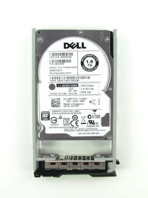 0RF9T8 Dell 1.8TB 10K SAS 2.5 HDD