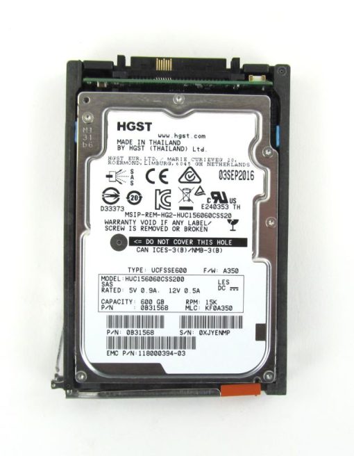 005050935 EMC 600GB 15K SAS 3.5 HDD